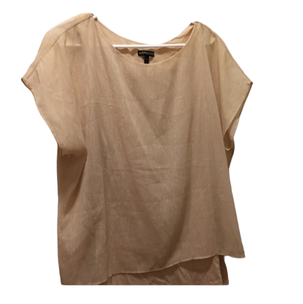 EXPRESS womens size large gold dressy blouse